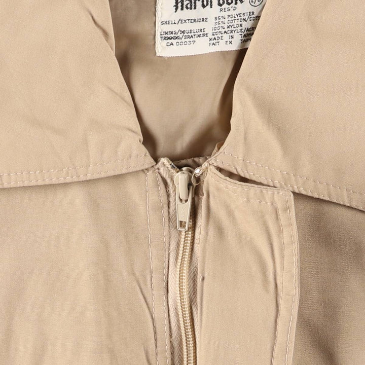 Harbrook windbreaker, men's size L polyester Beige type Vintage Second Hand