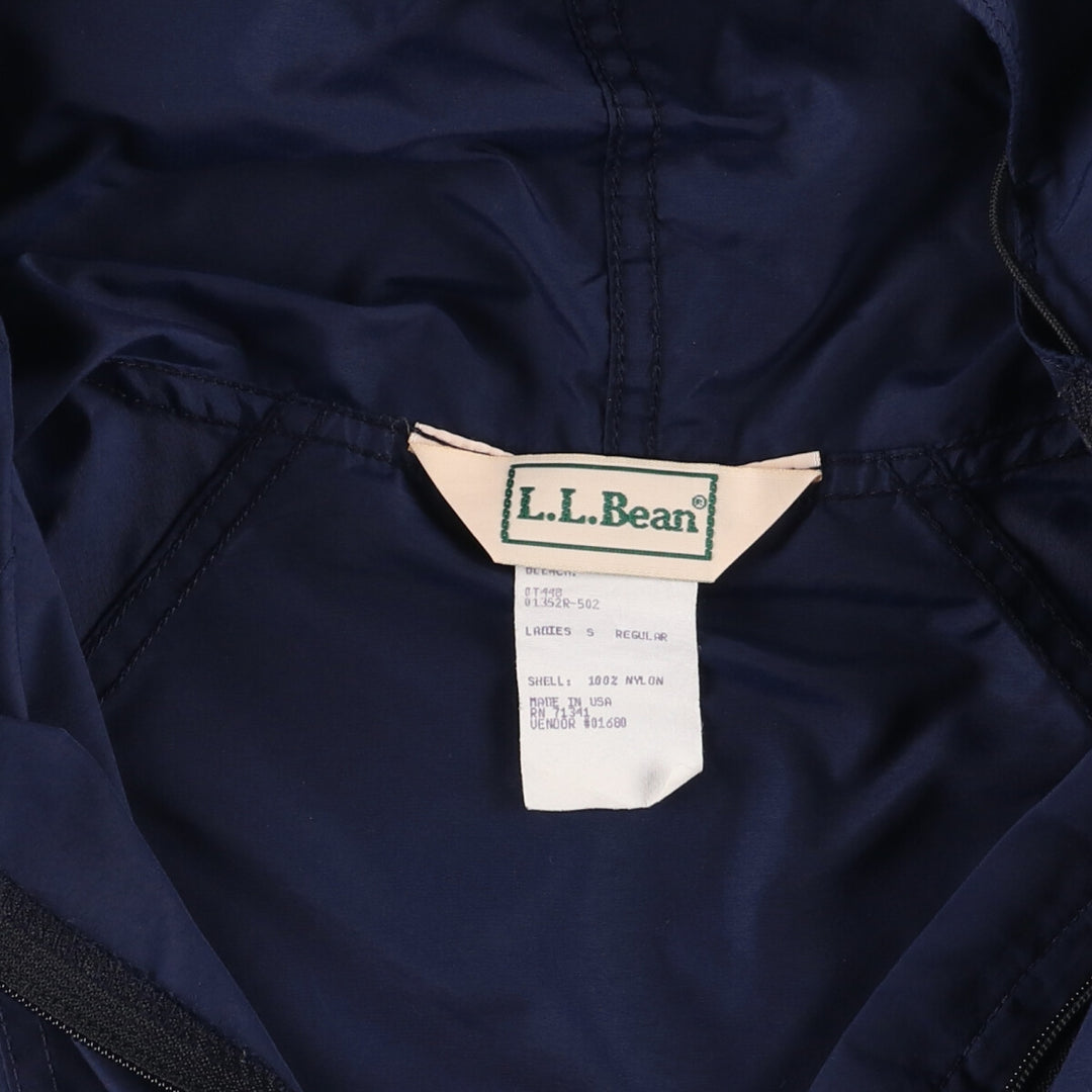 Vintage LLBean Anorak Parka from the 1970'S to 1980s, Made in USA, Women's Size Small Nylon navy blue type Vintage Second Hand