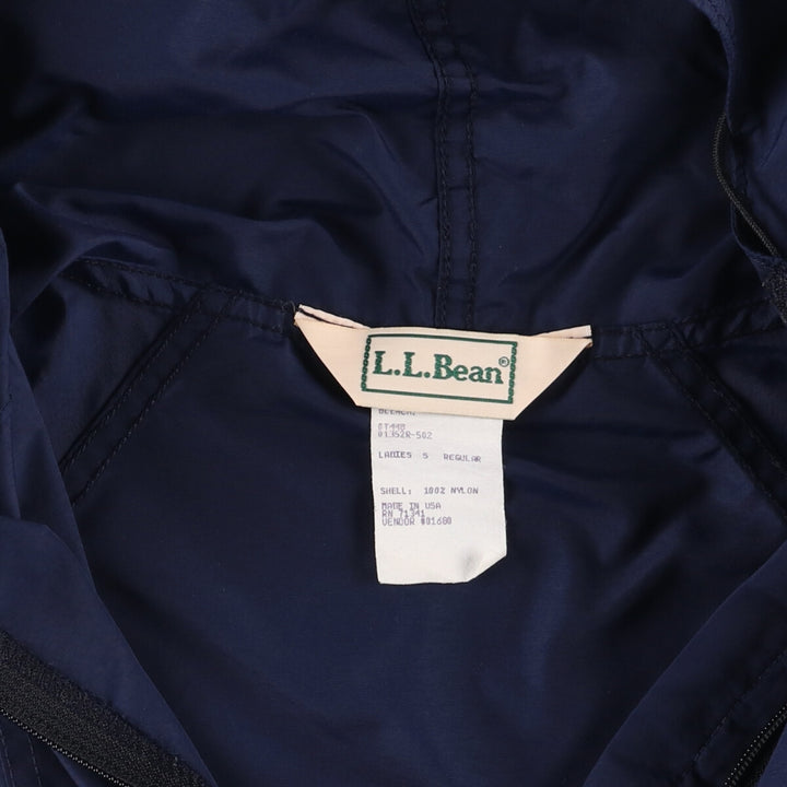 Vintage LLBean Anorak Parka from the 1970'S to 1980s, Made in USA, Women's Size Small Nylon navy blue type Vintage Second Hand