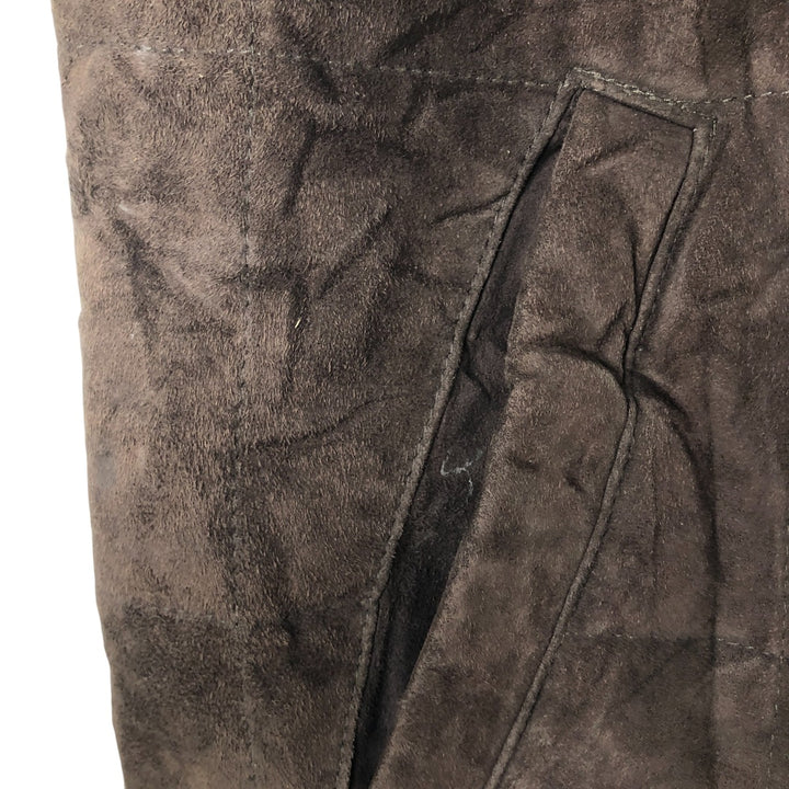 Eddie Bauer padded leather vest, men's size M genuine leather brown type Vintage Second Hand