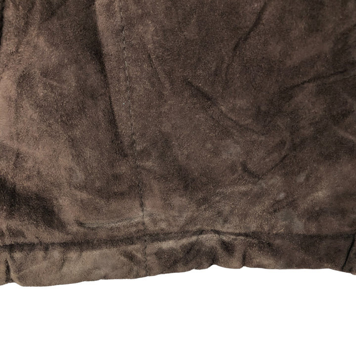 Eddie Bauer padded leather vest, men's size M genuine leather brown type Vintage Second Hand