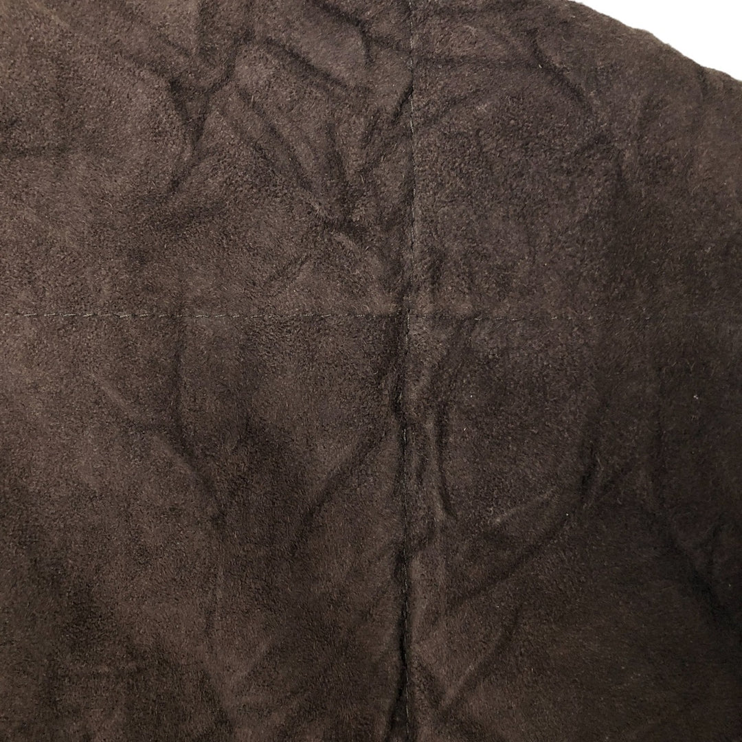 Eddie Bauer padded leather vest, men's size M genuine leather brown type Vintage Second Hand