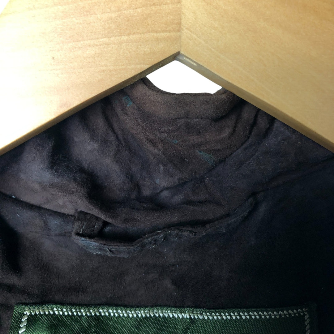 Eddie Bauer padded leather vest, men's size M genuine leather brown type Vintage Second Hand