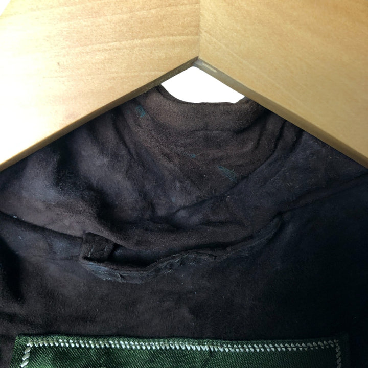 Eddie Bauer padded leather vest, men's size M genuine leather brown type Vintage Second Hand