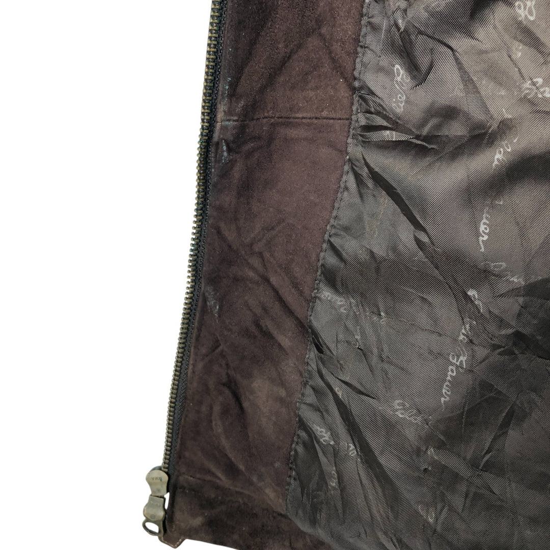 Eddie Bauer padded leather vest, men's size M genuine leather brown type Vintage Second Hand