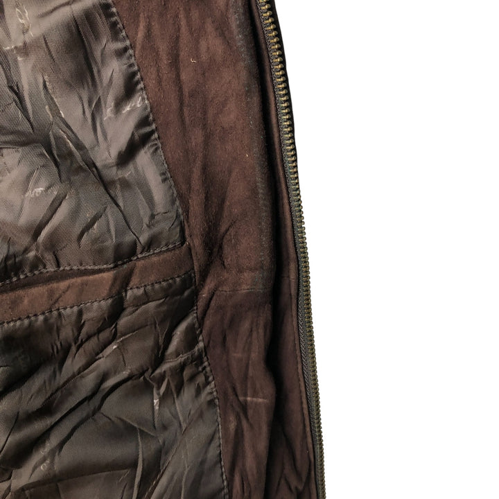 Eddie Bauer padded leather vest, men's size M genuine leather brown type Vintage Second Hand