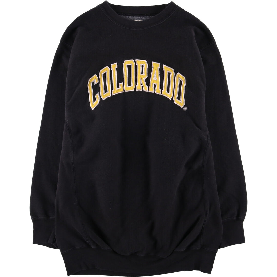 Vintage 90'S Steve and Barry's college sweatshirt, size XL, men's cotton black type Vintage Second Hand