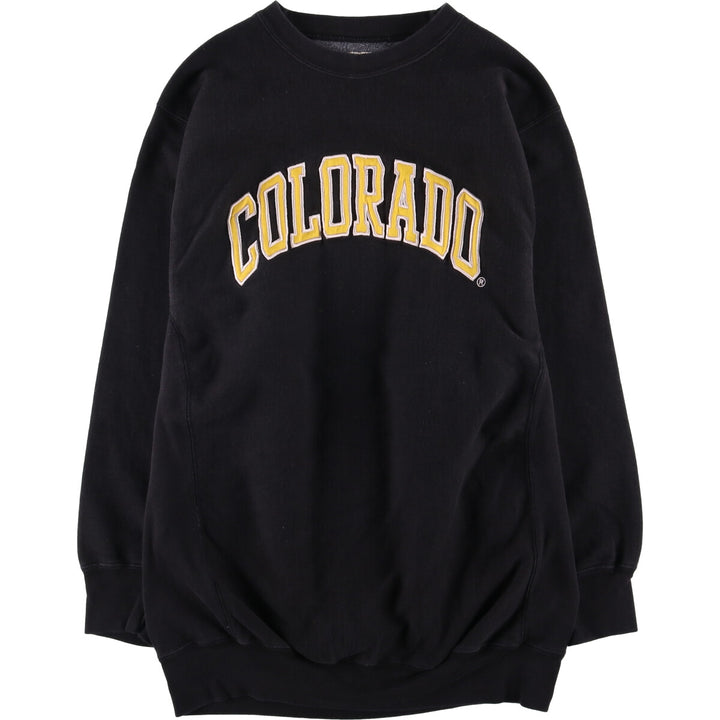 Vintage 90'S Steve and Barry's college sweatshirt, size XL, men's cotton black type Vintage Second Hand