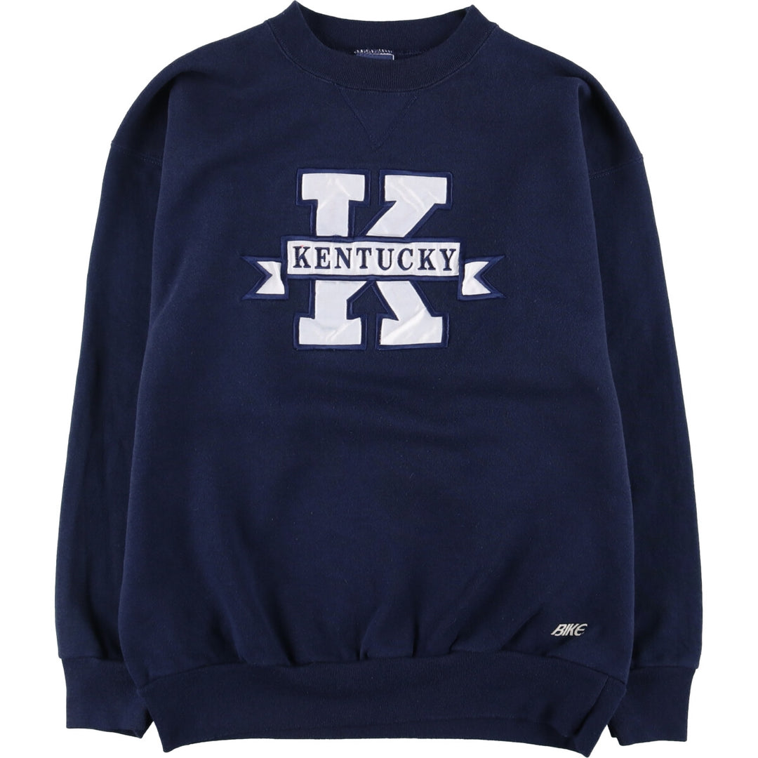 Vintage 90'S BIKE college sweatshirt, made in the USA, size L, men's cotton navy blue type Vintage Second Hand