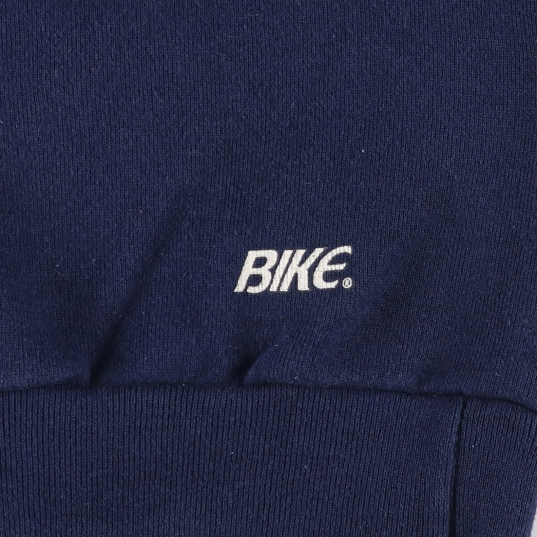 Vintage 90'S BIKE college sweatshirt, made in the USA, size L, men's cotton navy blue type Vintage Second Hand