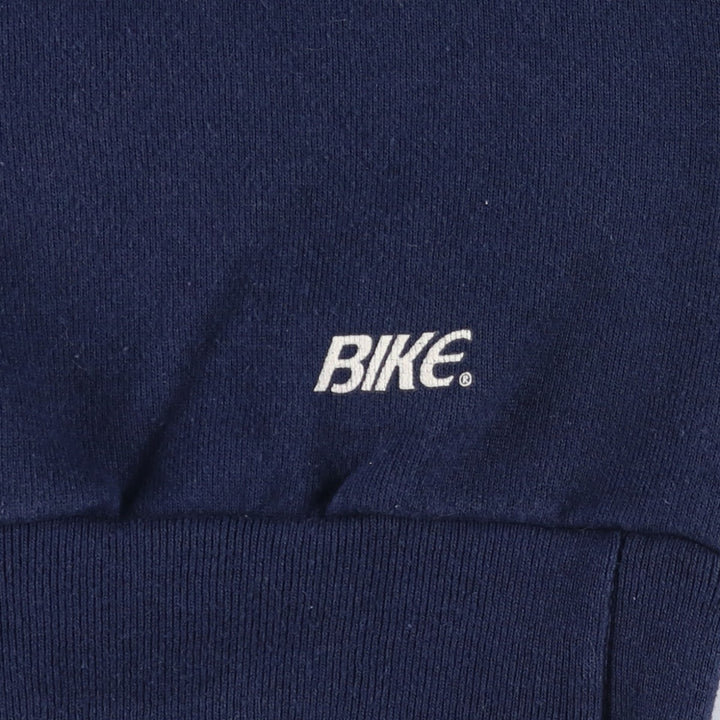 Vintage 90'S BIKE college sweatshirt, made in the USA, size L, men's cotton navy blue type Vintage Second Hand