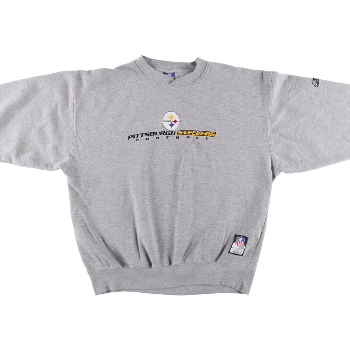 2000'S Reebok NFL PITTSBURGH STEELERS Sweatshirt, Men's Size Medium cotton gray type Vintage Second Hand