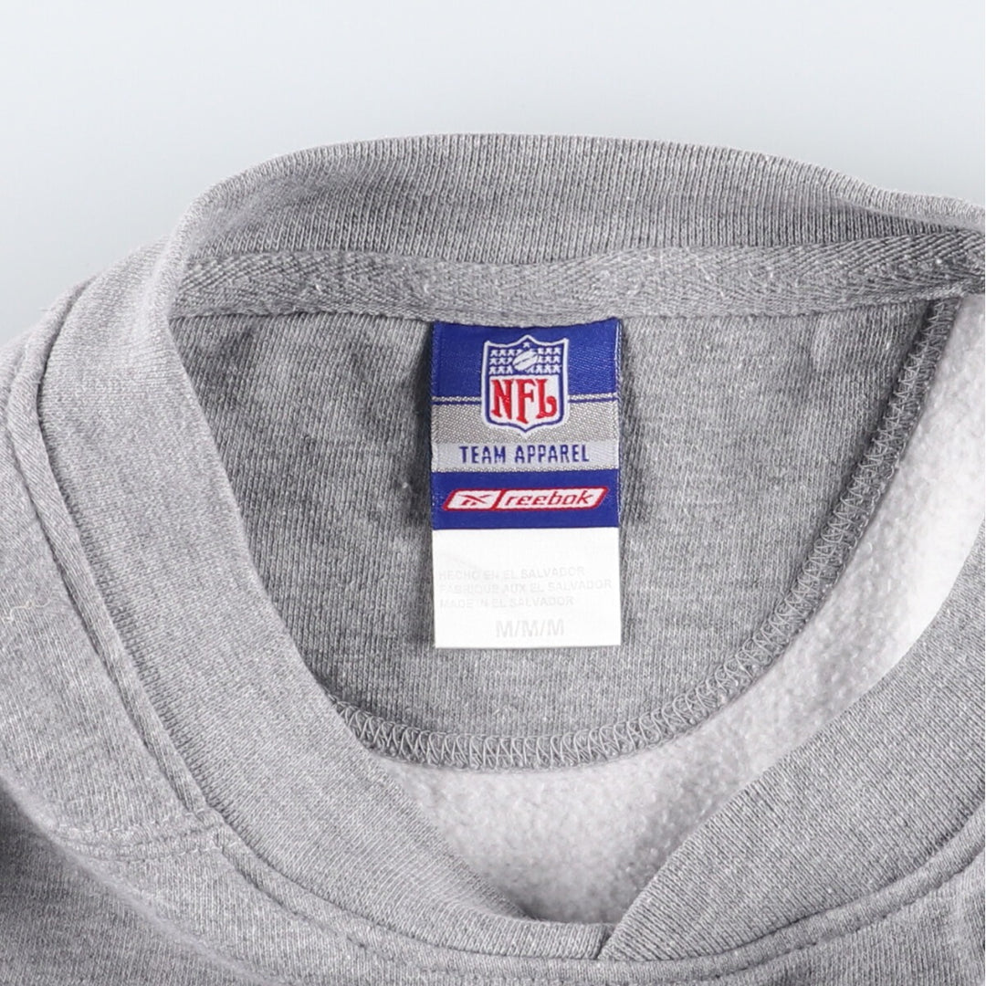 2000'S Reebok NFL PITTSBURGH STEELERS Sweatshirt, Men's Size Medium cotton gray type Vintage Second Hand