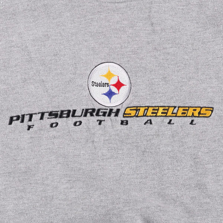 2000'S Reebok NFL PITTSBURGH STEELERS Sweatshirt, Men's Size Medium cotton gray type Vintage Second Hand