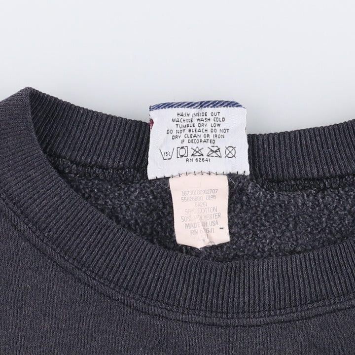 90'S Lee SPORT NFL Pittsburgh Steelers Print Sweatshirt, Made in USA, Men's XXL cotton Charcoal Vintage Second Hand