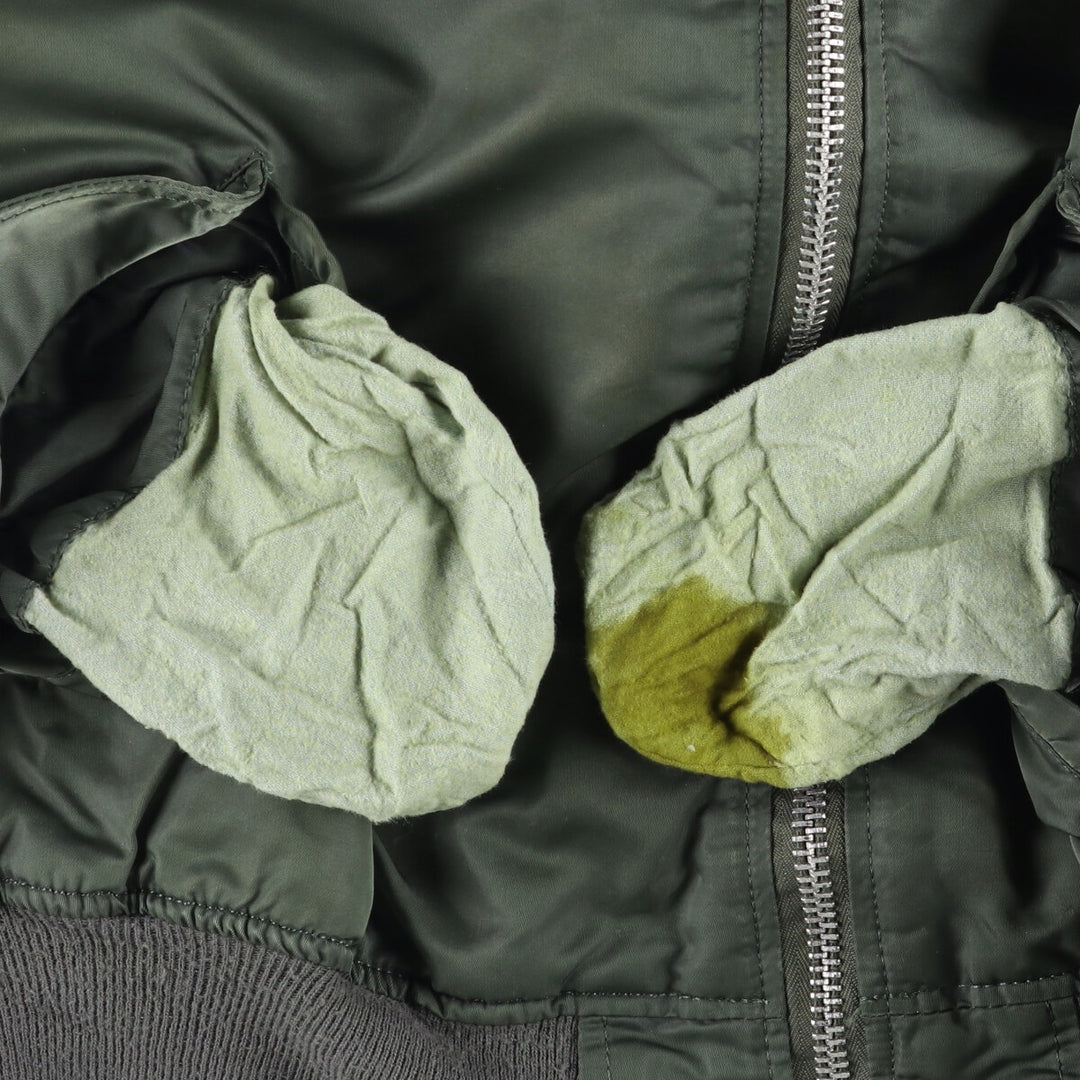 Vintage US military MA-1 style padded military flight jacket, men's size XL unclear Khaki type Vintage Second Hand
