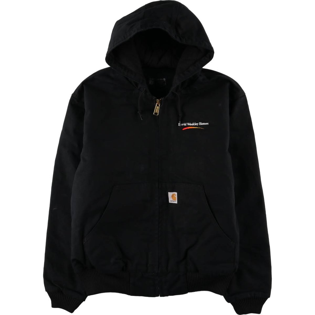 Carhartt Active Jacket, Loose Fit, Duck Full Zip Hoodie, Men's Size L cotton black type Vintage Second Hand
