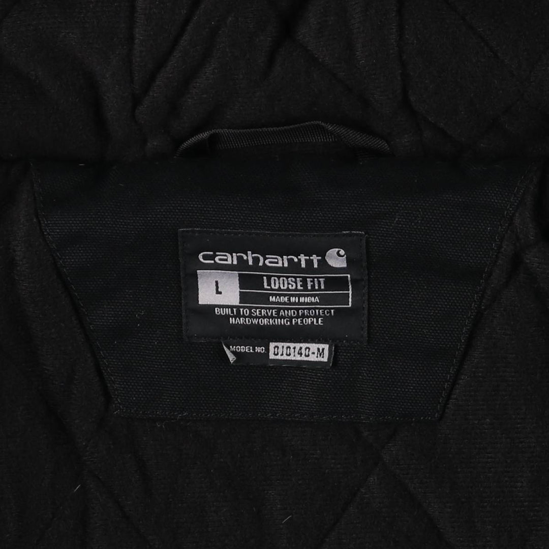 Carhartt Active Jacket, Loose Fit, Duck Full Zip Hoodie, Men's Size L cotton black type Vintage Second Hand