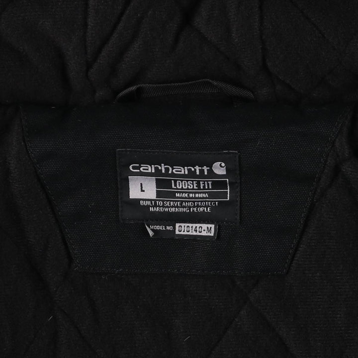 Carhartt Active Jacket, Loose Fit, Duck Full Zip Hoodie, Men's Size L cotton black type Vintage Second Hand