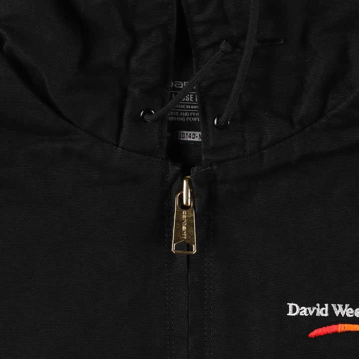 Carhartt Active Jacket, Loose Fit, Duck Full Zip Hoodie, Men's Size L cotton black type Vintage Second Hand
