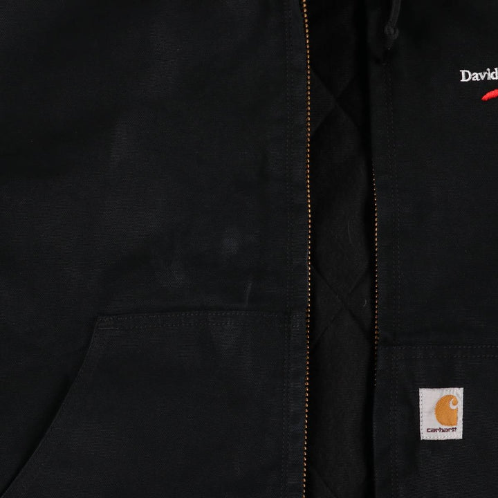 Carhartt Active Jacket, Loose Fit, Duck Full Zip Hoodie, Men's Size L cotton black type Vintage Second Hand