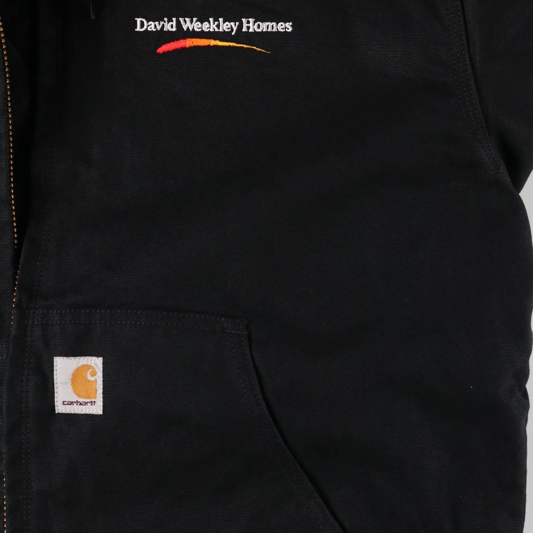 Carhartt Active Jacket, Loose Fit, Duck Full Zip Hoodie, Men's Size L cotton black type Vintage Second Hand