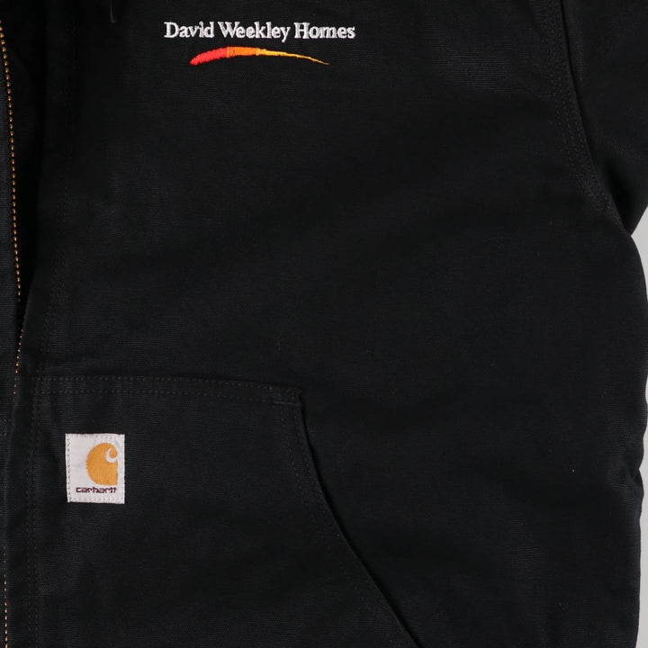 Carhartt Active Jacket, Loose Fit, Duck Full Zip Hoodie, Men's Size L cotton black type Vintage Second Hand