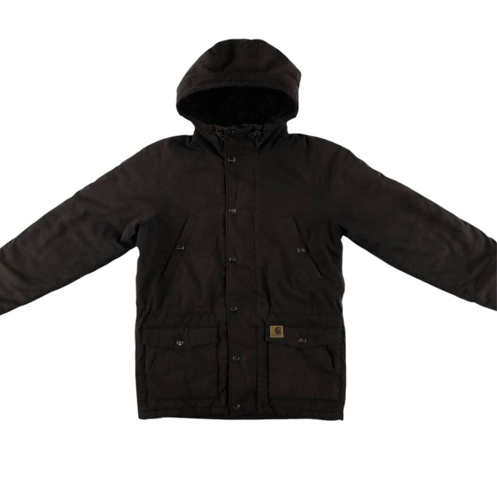Carhartt TRAPPER PARKA, padded duck full-zip parka, men's size M cotton black type Vintage Second Hand