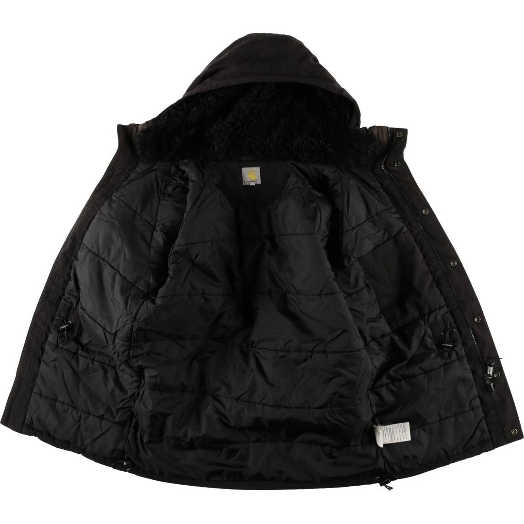 Carhartt TRAPPER PARKA, padded duck full-zip parka, men's size M cotton black type Vintage Second Hand