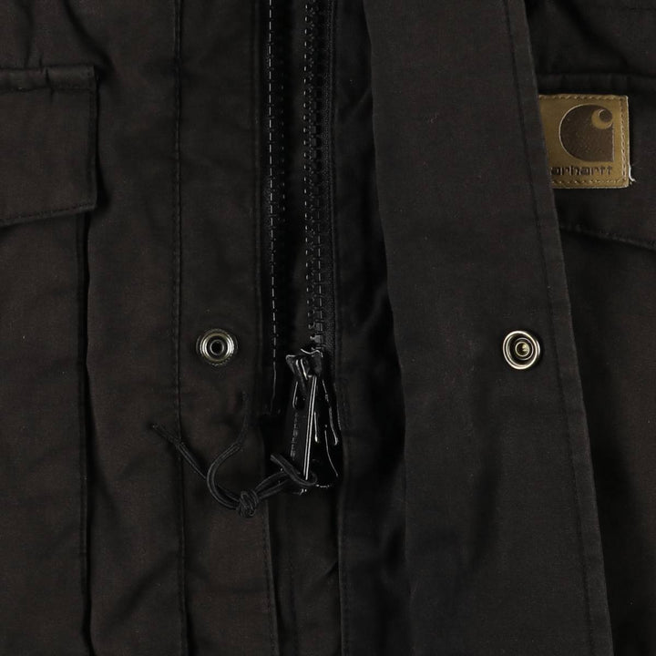 Carhartt TRAPPER PARKA, padded duck full-zip parka, men's size M cotton black type Vintage Second Hand
