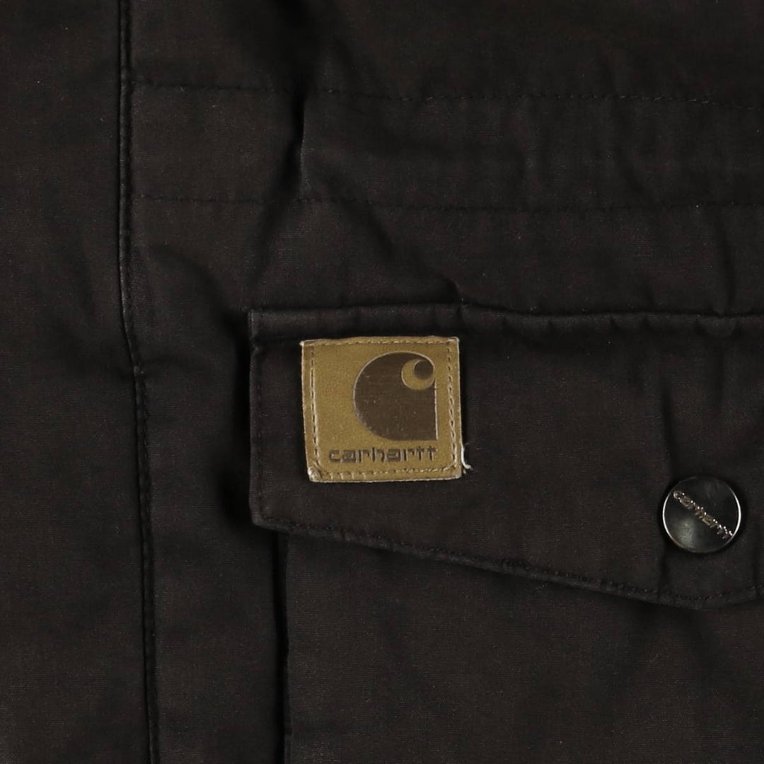 Carhartt TRAPPER PARKA, padded duck full-zip parka, men's size M cotton black type Vintage Second Hand