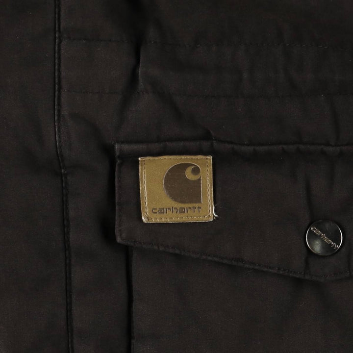 Carhartt TRAPPER PARKA, padded duck full-zip parka, men's size M cotton black type Vintage Second Hand