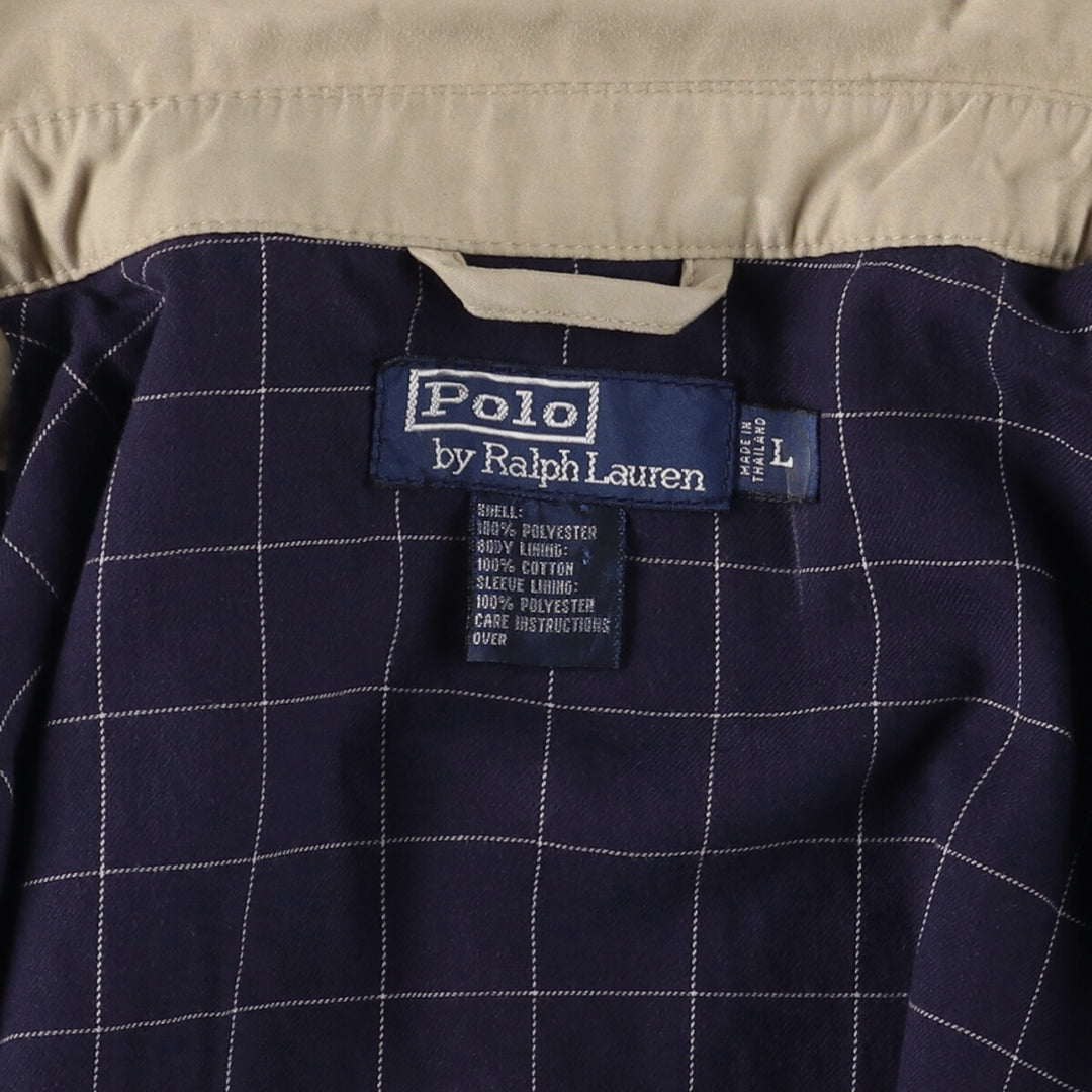 Ralph Lauren POLO by Ralph Lauren Swing Top Sports Jacket Men's L size polyester Beige type Vintage Second Hand