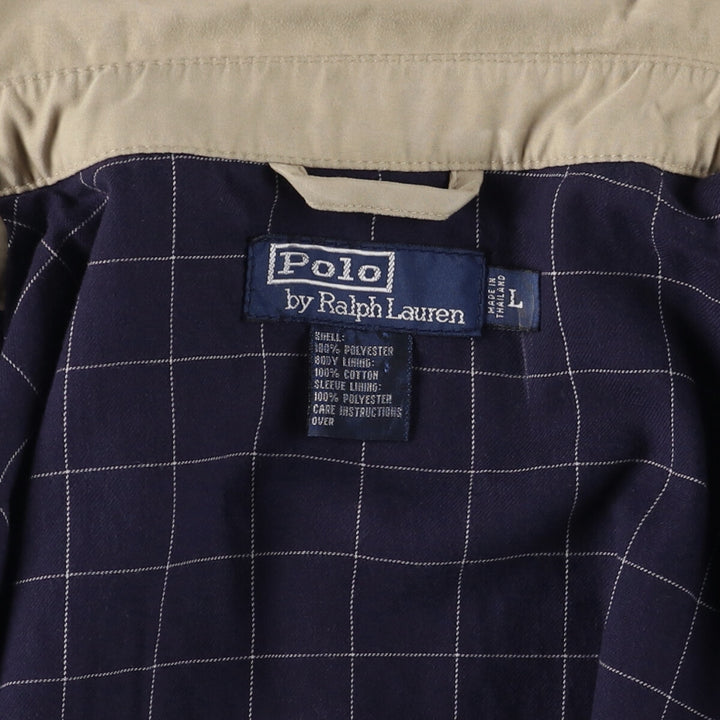 Ralph Lauren POLO by Ralph Lauren Swing Top Sports Jacket Men's L size polyester Beige type Vintage Second Hand
