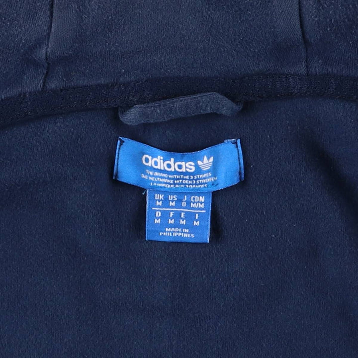 adidas Originals Jersey Hoodie Track Jacket, Women's Size Medium cotton navy blue type Vintage Second Hand