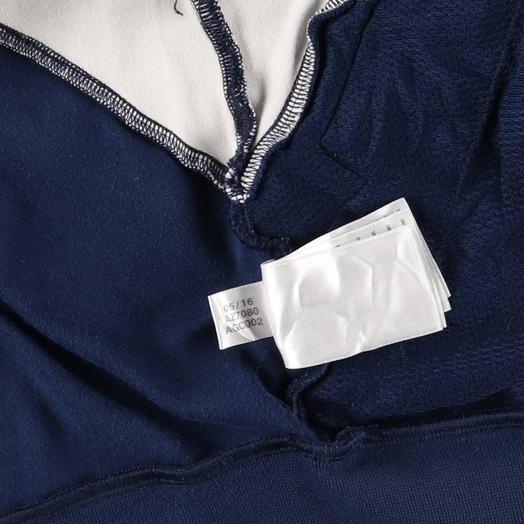 adidas Originals Jersey Hoodie Track Jacket, Women's Size Medium cotton navy blue type Vintage Second Hand