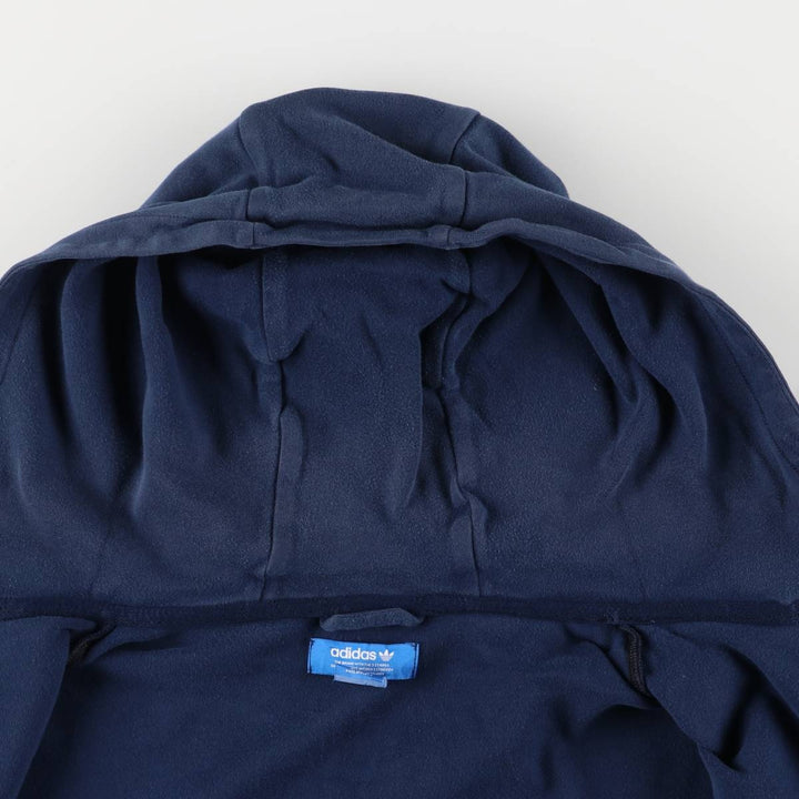 adidas Originals Jersey Hoodie Track Jacket, Women's Size Medium cotton navy blue type Vintage Second Hand