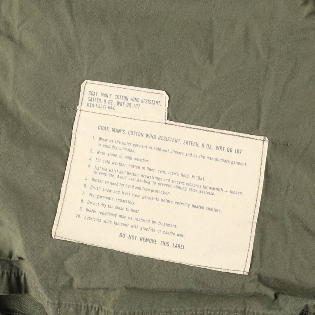 1960'S US Military M-51 Field Jacket, Made in USA, Regular, X-Small, Men's XS, Vintage unclear Khaki type Vintage Second Hand