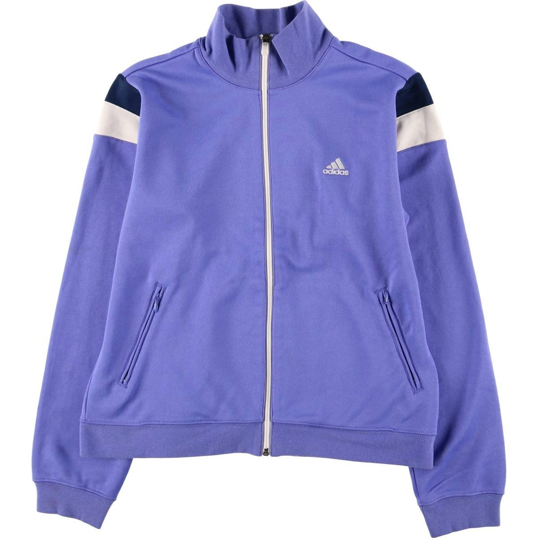 2000'S adidas jersey track jacket, women's size L cotton Purple type blue-purple Vintage Second Hand