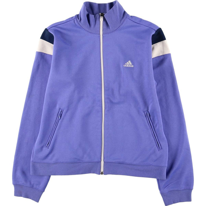 2000'S adidas jersey track jacket, women's size L cotton Purple type blue-purple Vintage Second Hand