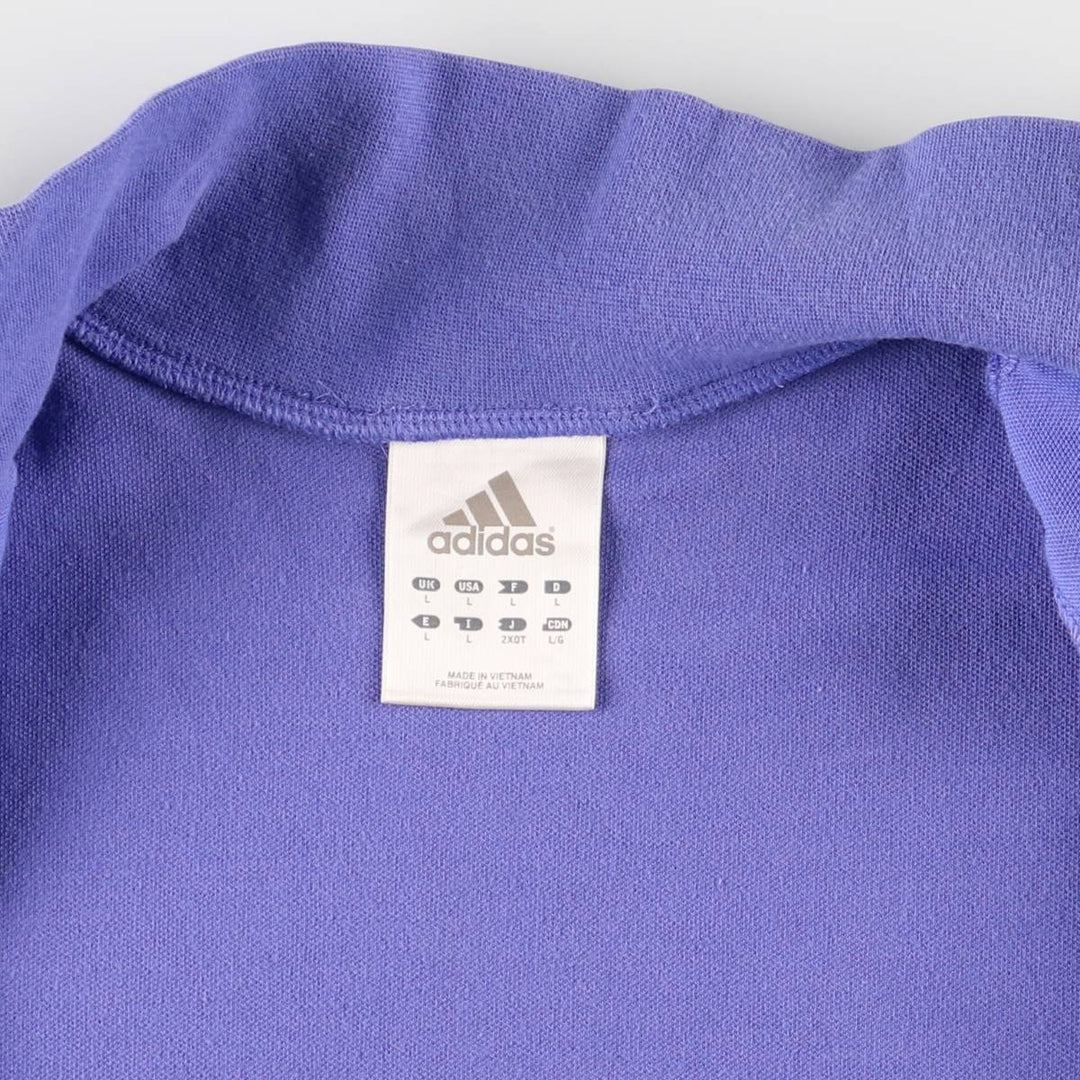 2000'S adidas jersey track jacket, women's size L cotton Purple type blue-purple Vintage Second Hand