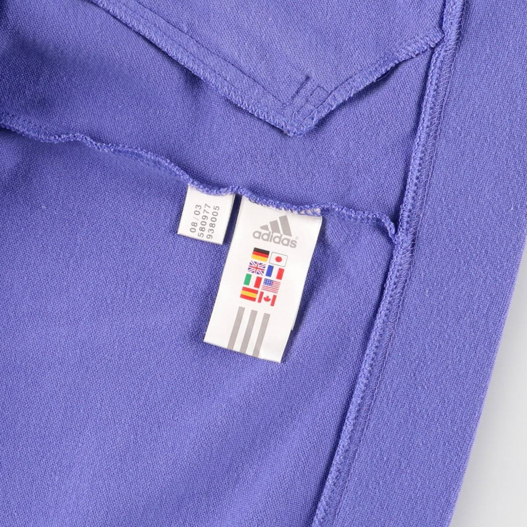 2000'S adidas jersey track jacket, women's size L cotton Purple type blue-purple Vintage Second Hand