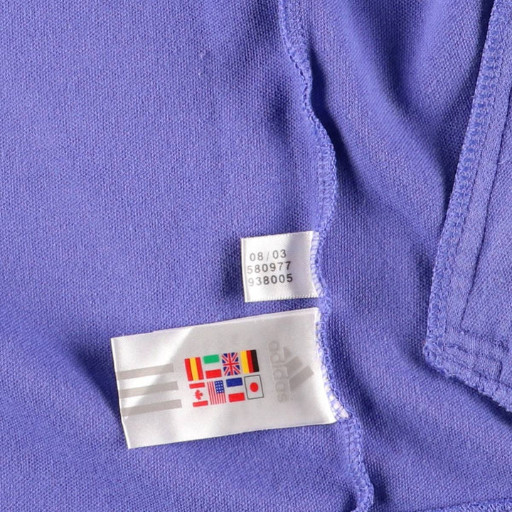 2000'S adidas jersey track jacket, women's size L cotton Purple type blue-purple Vintage Second Hand