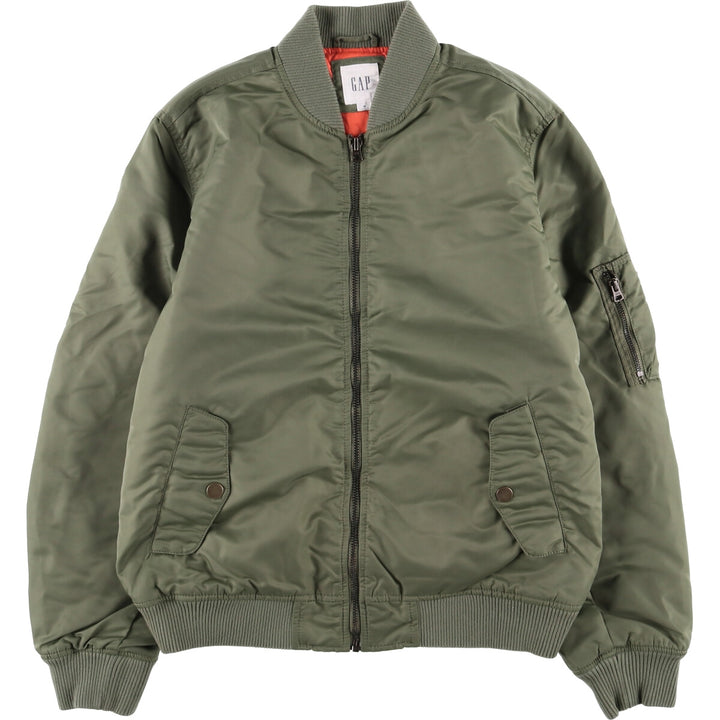 2000'S GAP MA-1 Military Flight Jacket, Men's Size Medium unclear Khaki type Vintage Second Hand