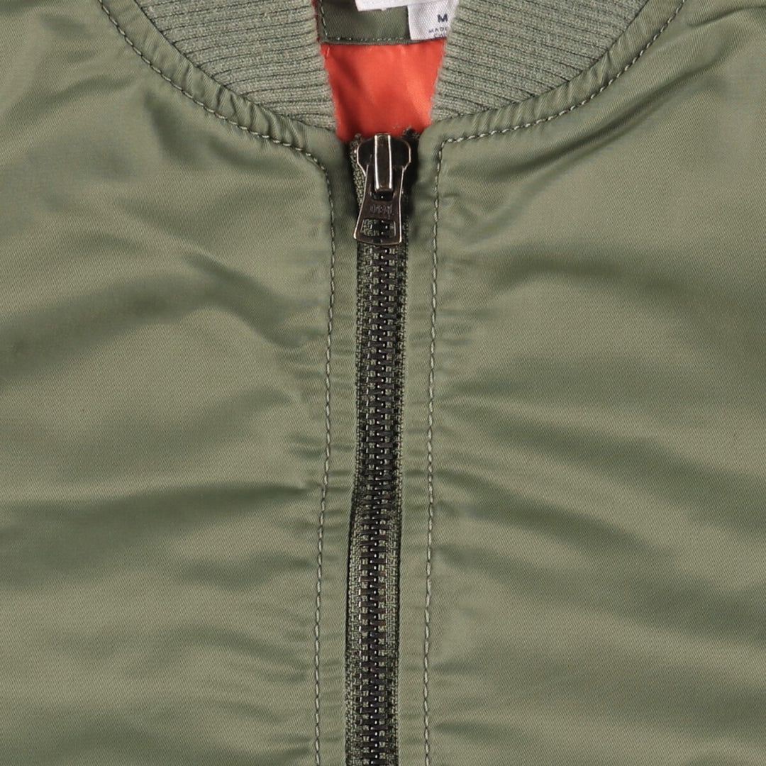 2000'S GAP MA-1 Military Flight Jacket, Men's Size Medium unclear Khaki type Vintage Second Hand