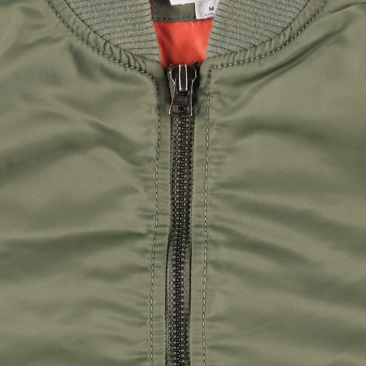 2000'S GAP MA-1 Military Flight Jacket, Men's Size Medium unclear Khaki type Vintage Second Hand