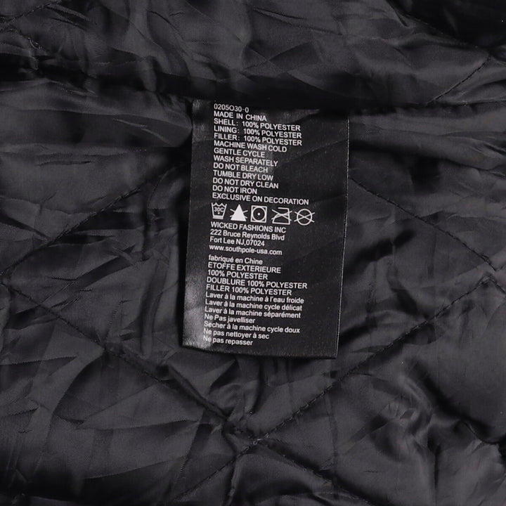 2000'S South Pole MA-1 style padded military flight jacket, men's size L polyester Khaki type Vintage Second Hand