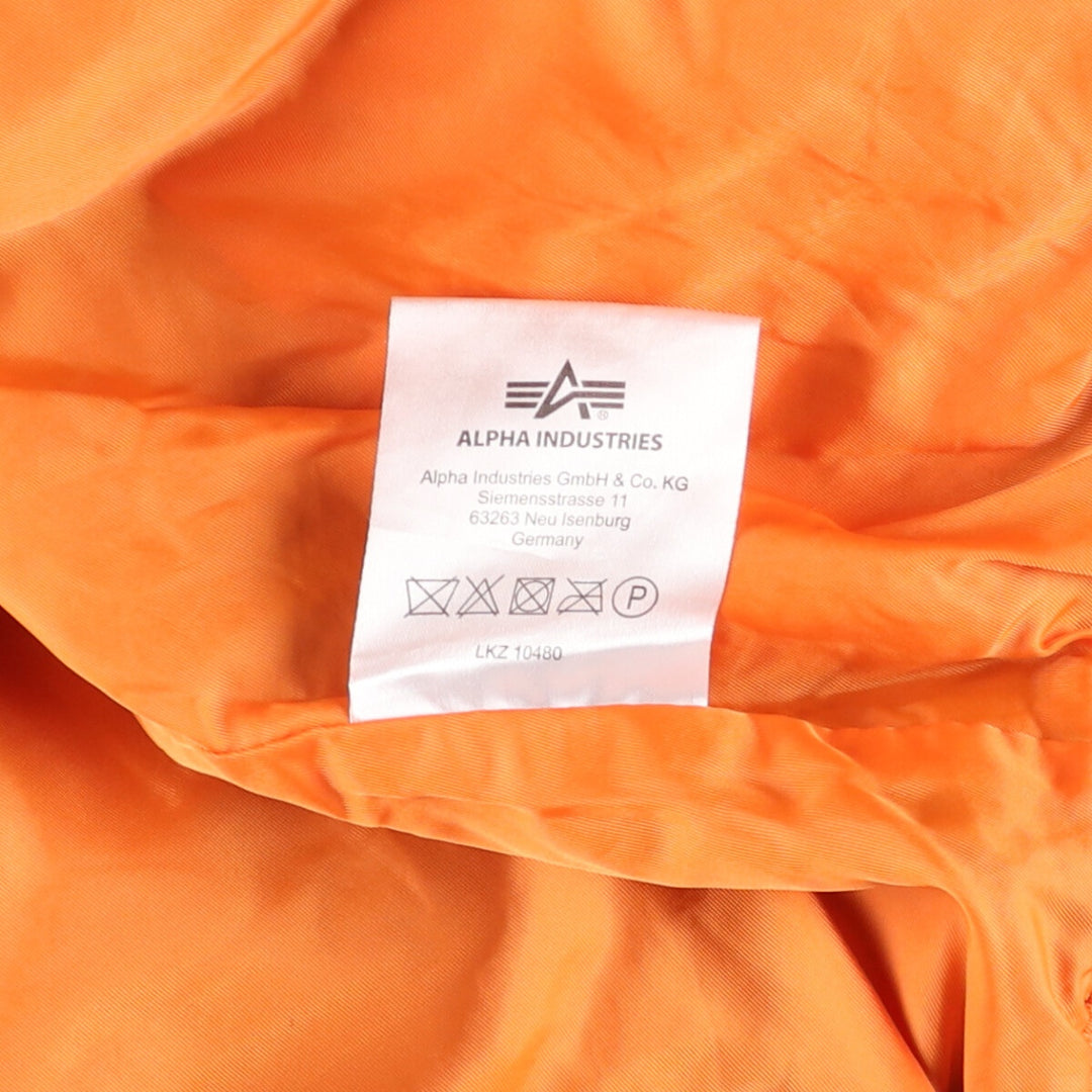 Civilian Alpha MA-1 Type Military Flight Jacket Men's M Size Nylon navy blue type Vintage Second Hand