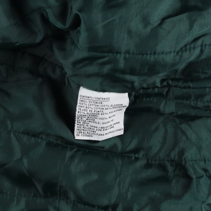 90'S YUKON TRAIL padded denim varsity jacket, men's size L, vintage cotton blue type Vintage Second Hand