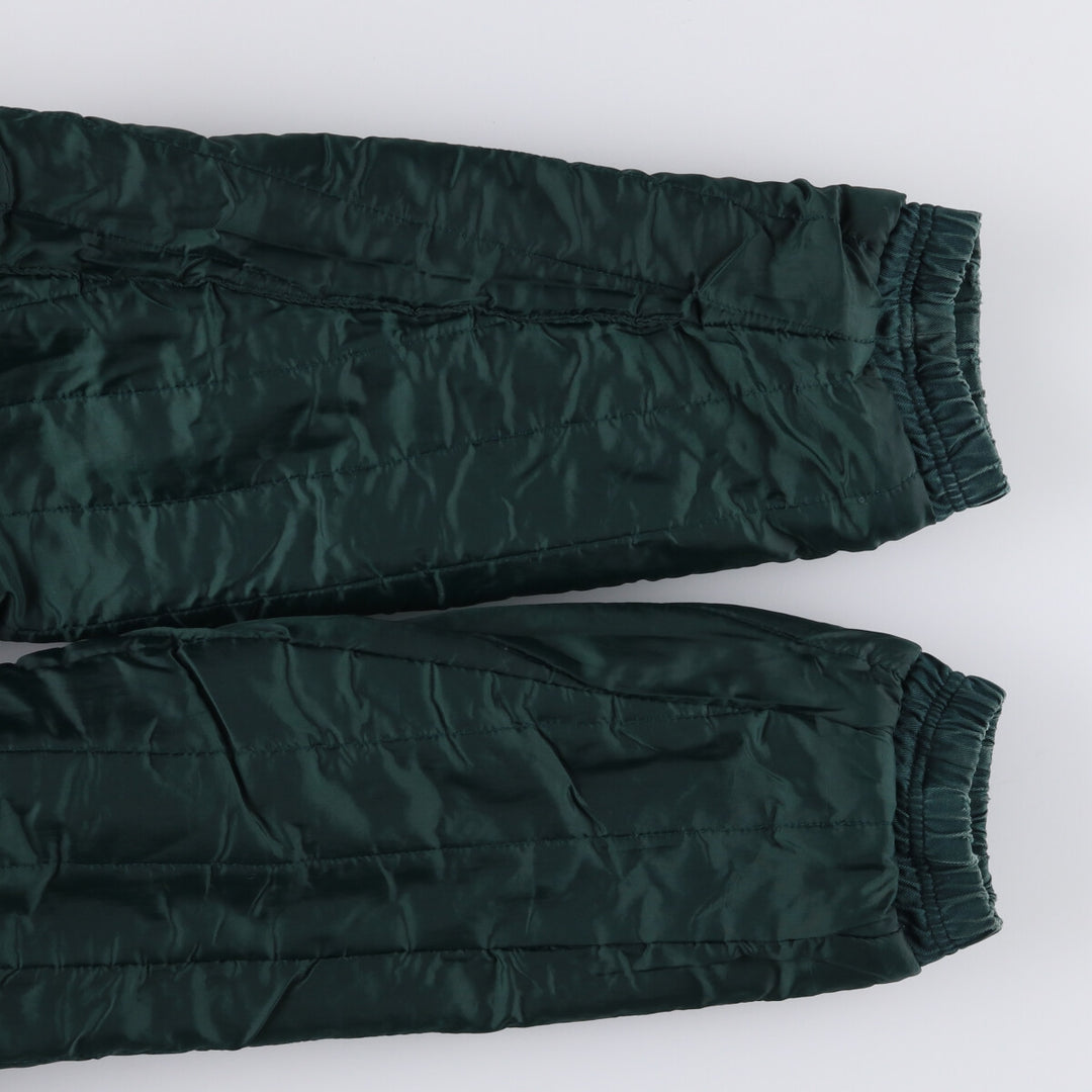 90'S YUKON TRAIL padded denim varsity jacket, men's size L, vintage cotton blue type Vintage Second Hand